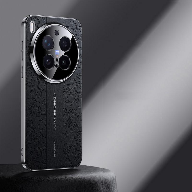 Роскошный чехол-бампер с покрытием из кожи «Счастливое облако» для VIVO X300 Ultra X300s X300 FE x300 Pro X200 FE vivo V70 Защитная крышка