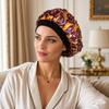 Elastic Wide Band Satin Sleep Bonnet Hair Loss Cover Islamic Turban Hat  Hair Wrap Accessories
