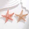 Pearl Starfish Starfish Star Metal Pin Jewelry Gift Chest Flower Pin Retro Starfish Brooch  Women