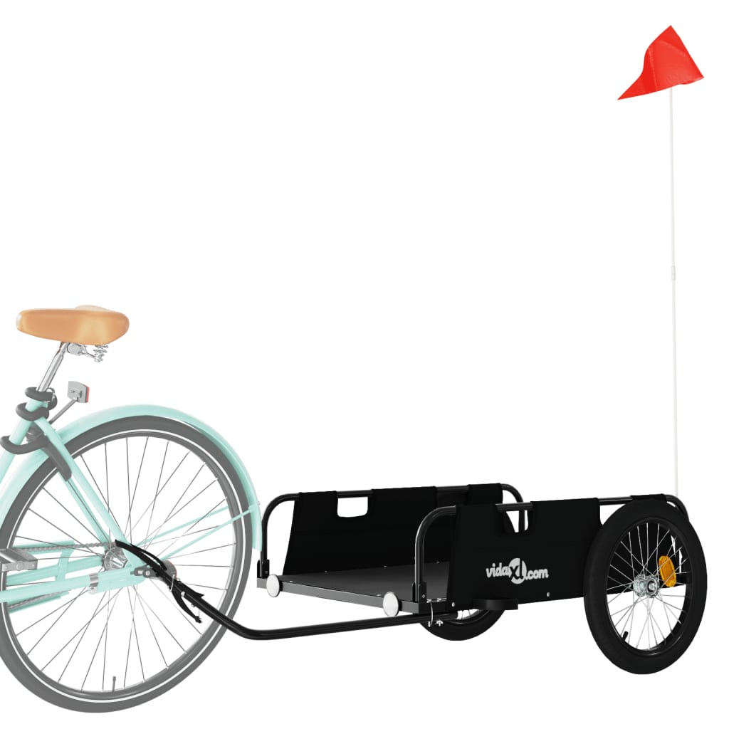 Bicycle Trailer Black Oxford Fabric and Iron