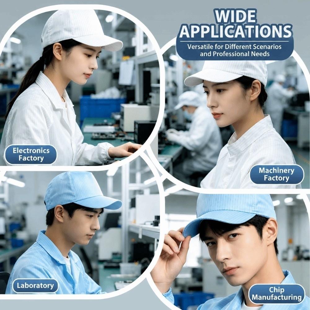 Anti Static Work Hat Top Mesh Duckbill Hat Hygienic Dust Proof Hat Canteen Catering