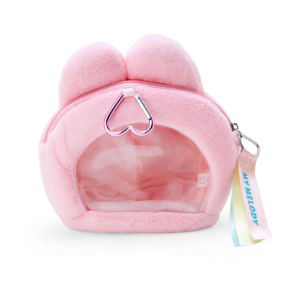 Sanrio My Melody Face-Shaped Pouch with Window, Character Grand Prize No. 2, 13.5 x 15.5 x 7 cm, Character 323837