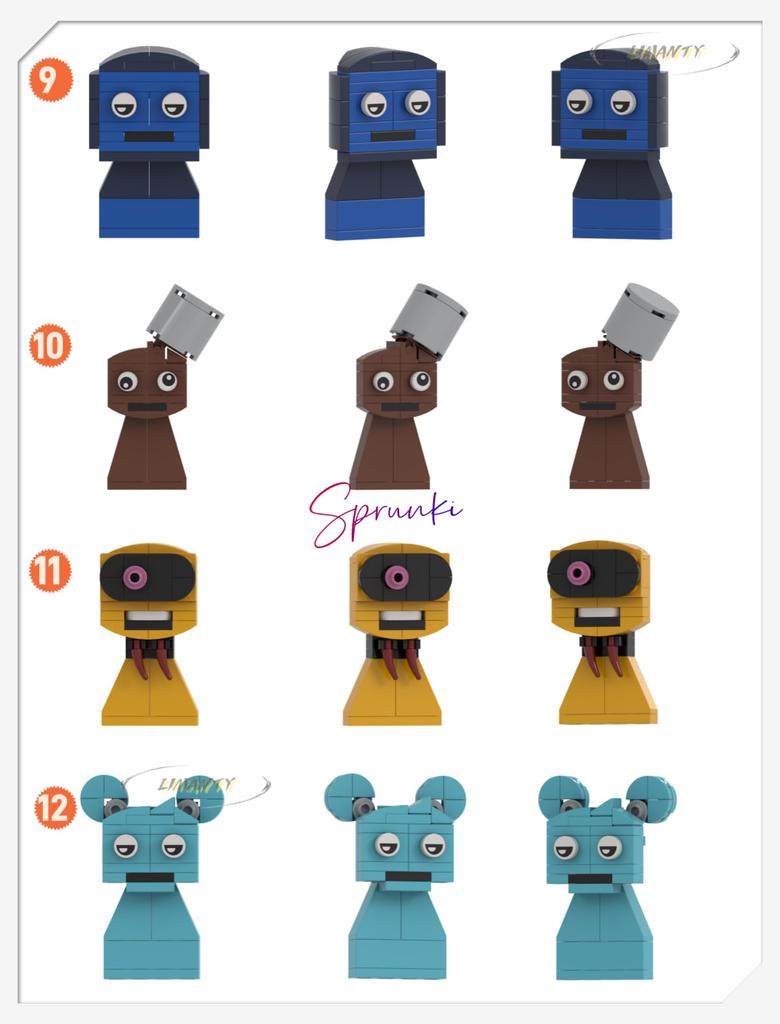Sprunky Building Blocks Sprunki Blocks Sprunki Building Blocks Sprunki Blocks Doll Goods Toys Game Figure Building Blocks Singing Monster Horage Game