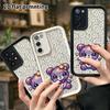 Phone Case: 2D Flat Samsung Galaxy A34 A35 M05 M06 S20 S22 S21 FE Plus 5G Protective Case, Purple Galaxy Teddy Bear, Christmas and Halloween Gift