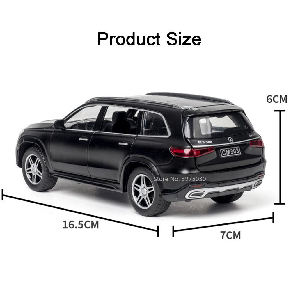 1/32 High Simulation Benz GLS580 SUV Модель автомобиля Игрушечный внедорожник со звуком и светом Украшения из сплава литые игрушки для детей Подарки