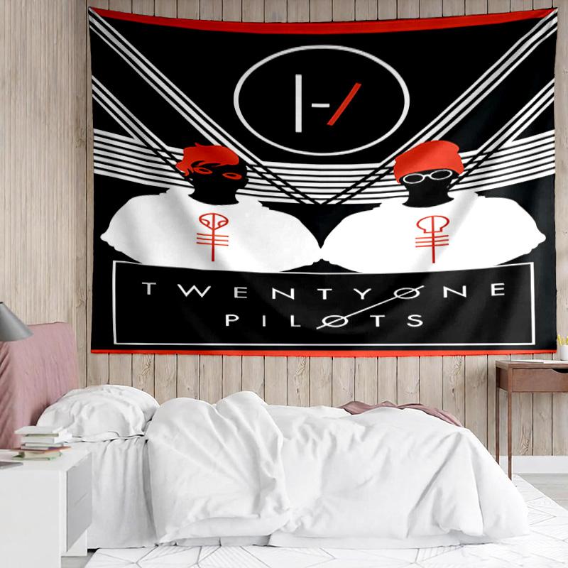 1PC Twenty One Pilots Music Evolution Quick-Dry Tapestry, Unique Design Tapestry, Suitable for Bedroom,Livingroom,Playroom,Heartwarming Holiday Gift
