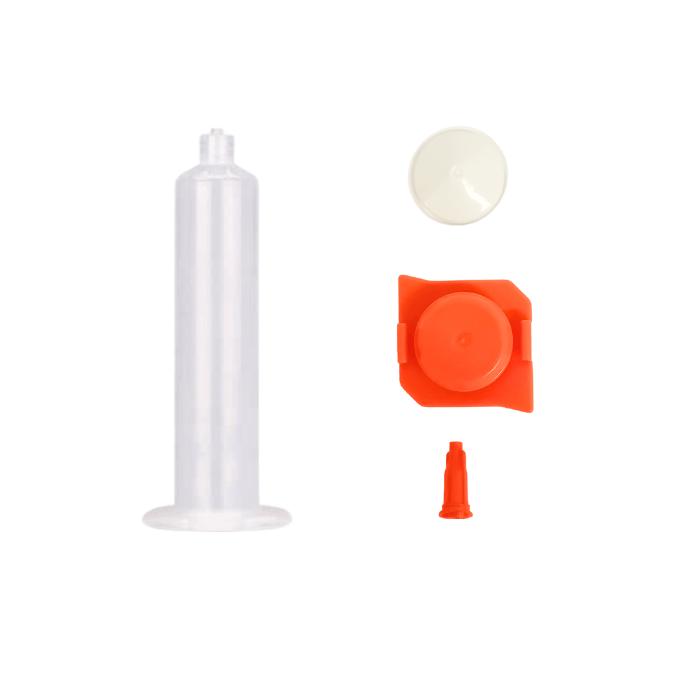 Syringe For Dispensing Glue, Sealants And Pastes, Dispensing Tube, Transparent, , 1 Pc. With Piston And Cap