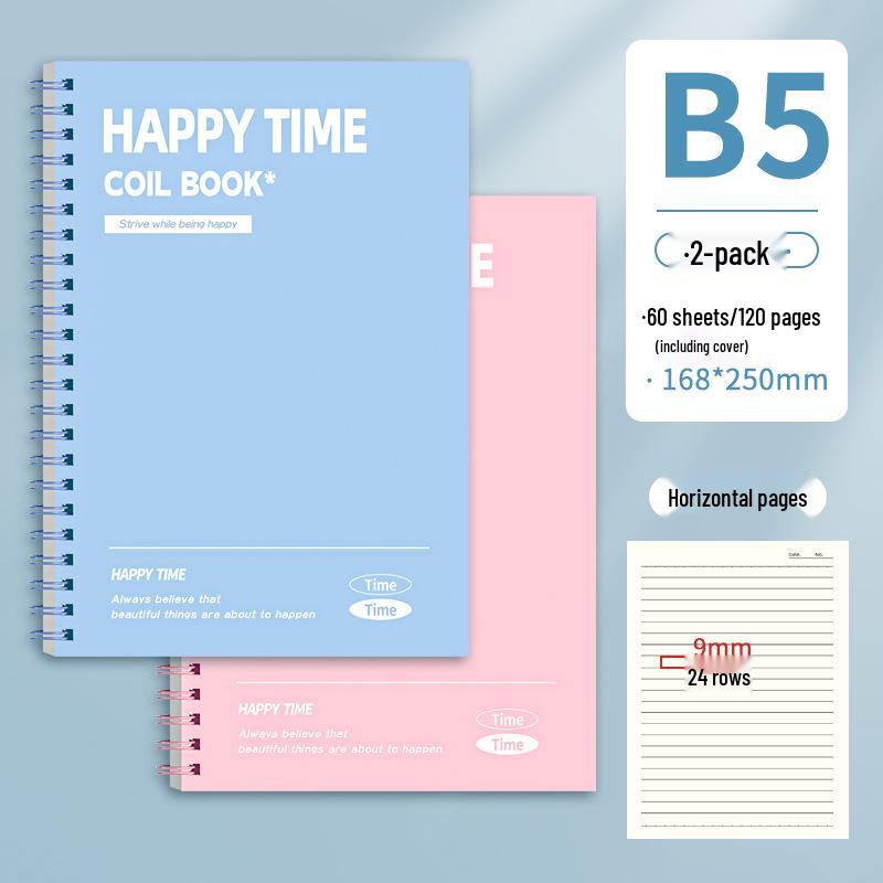 Цветной B5 блокнот на спирали: Высококачественный журнал формата А5 для учебы, записей и ведения дневника - Идеально подходит для студентов.