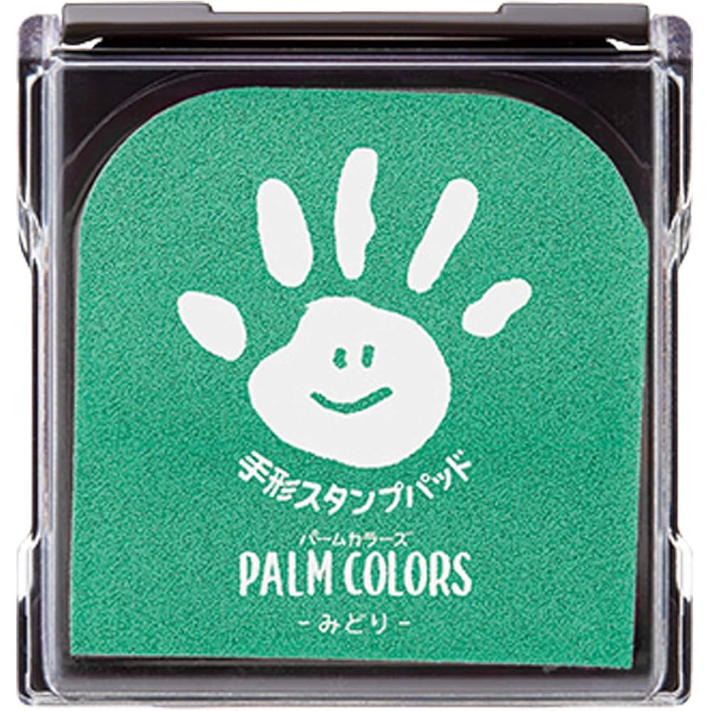 Штамповая подушечка Shachihata PalmColors для отпечатков рук Зеленая HPS-A/H-G 100 мл Нетоксичные чернила для детей