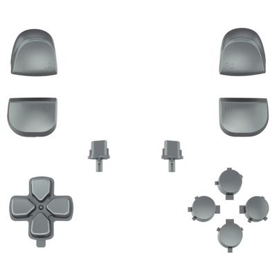 EXtremeRate Замена для контроллера PS5 и полный набор лицевых кнопок металлического чистого цвета для контроллеров PlayStation 5 Не стальной D-pad (BDM-010 &