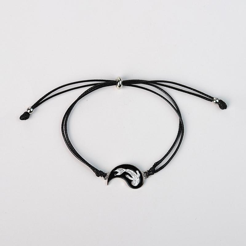 Браслет Инь и Ян для женщин и мужчин, национальность, эмаль, тайцзи, сплетни, рыба, плетеный, дружба, пара, браслет