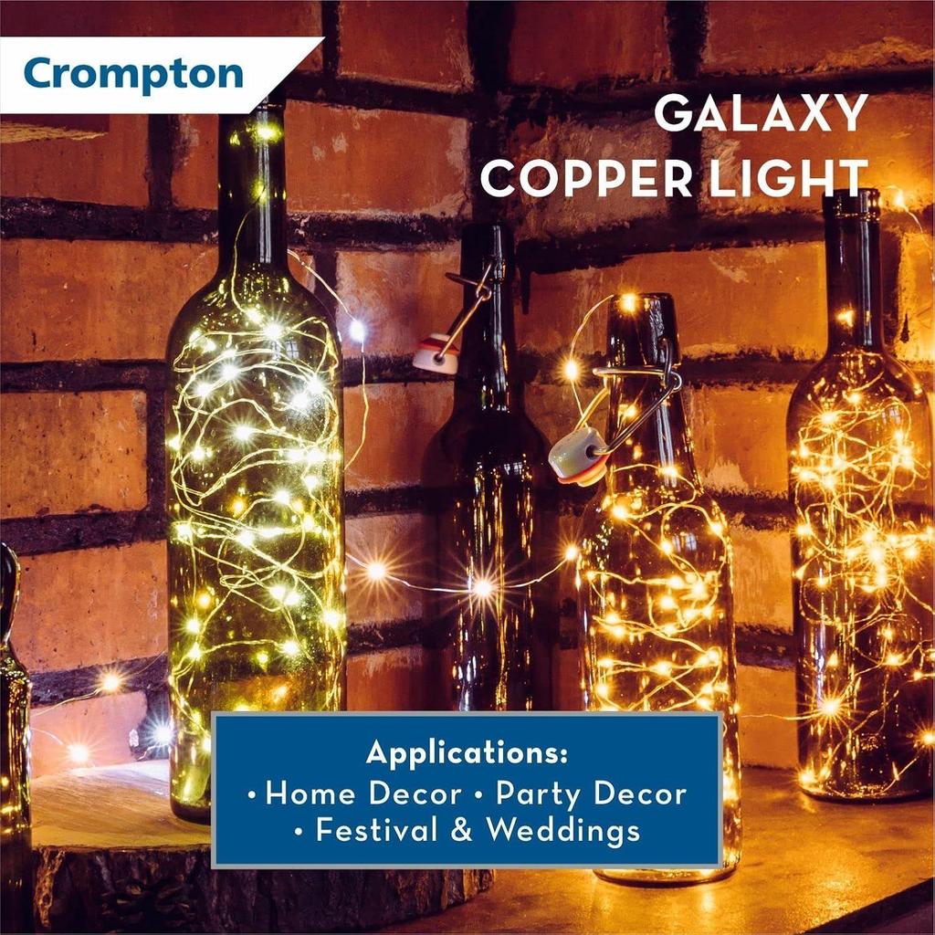 Galaxy Decoration Copper USB Powered String Fairy Lights with 100 Led Light (10 Meters/ 32 Feet . Pack of 1)