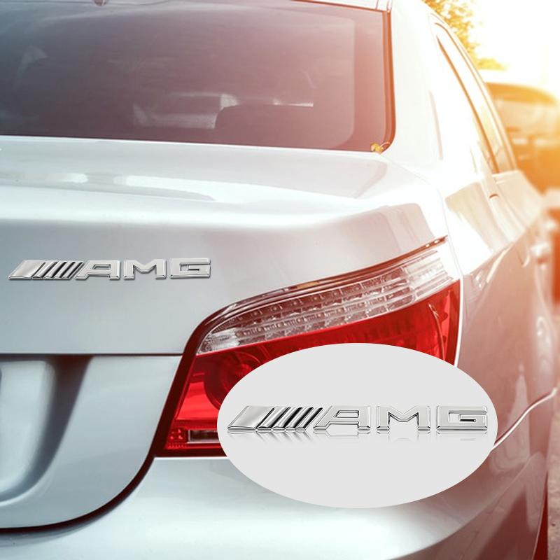 3D ABS AMG Logo Badge Sticker Rear Trunk Emblem Decal High-Quality Car Exterior Styling Accessories