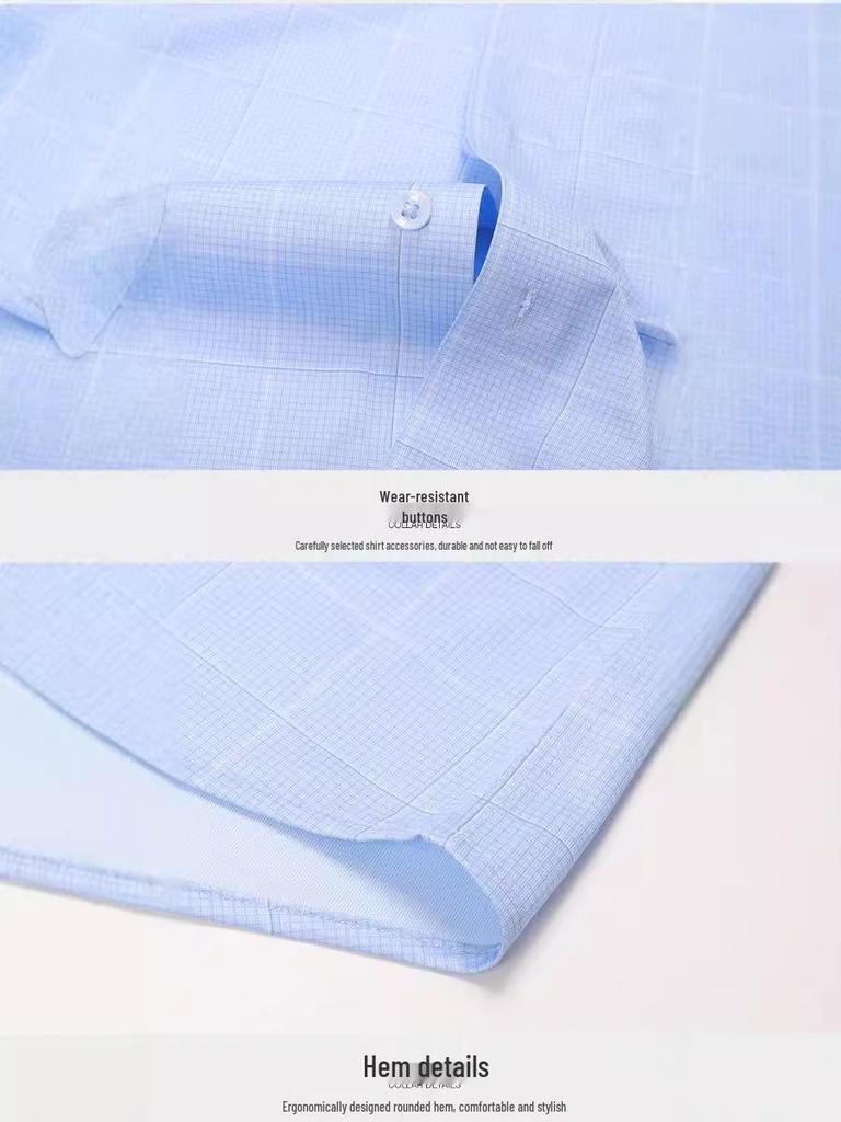 Мужская рубашка мятно-зеленого цвета с коротким рукавом, не требующая глажки, в стиле business casual