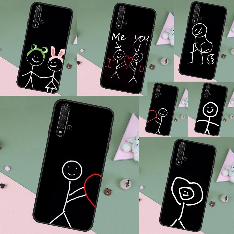 Мультяшный спичечный человечек Для Huawei Nova 7i 3i 8i 11 12i 10 9 SE Y60 Y61 Y70 Y72 Y73 Y90 Y91 P20 P30 Pro P40 Lite Чехол
