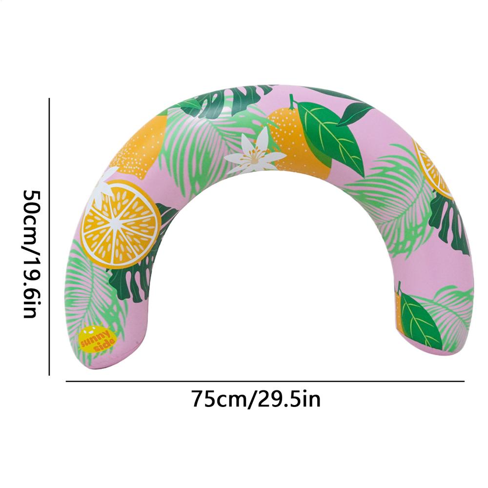 Pool Floats Adult U Shape Printed Heavy Duty Elastic Adults Pool Inflatables Swimming Ring for Men Summer Outdoor Vacation Party