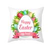 Colorful Easter Throw Pillow Covers With Rabbit And Egg Prints Series Of Peach-Colored Plush Home Pillows For Sofa Cushions