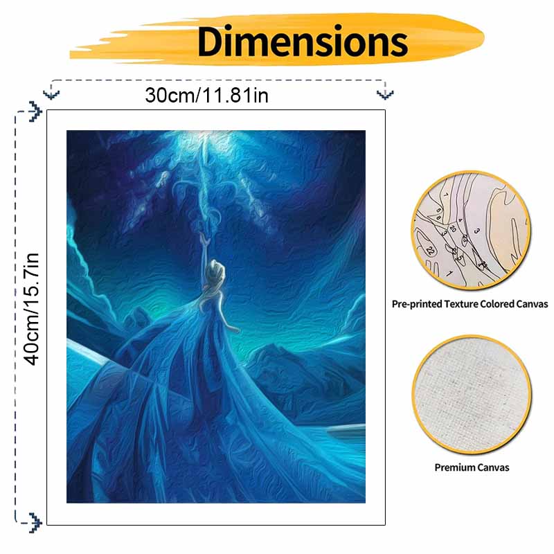 Disney Frozen Elsa digital oil painting art kit DIY handmade home decoration gift
