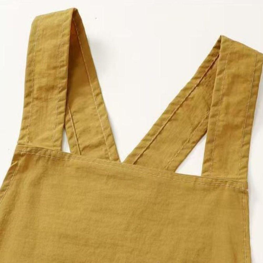 Dirt-Proof Waterproof Oil Resistant Apron Lightweight Cross Back Work Apron Household Cleaning