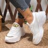 Fashion Women Sneakers 2025 New Summer Lace Up Wedge Casual Shoes Women Comfortable Outdoor Anti-slip Sneakers Women Zapatos De Mujer