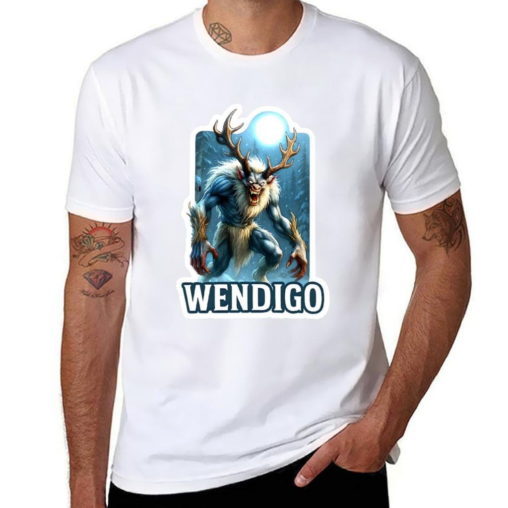 Wendigo Folklore Monster Horror Art Tshirt Lightweight Sport Basic Tshirt