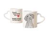 Basset Fauve de Bretagne, Fawn Brittany Basset - cup with a dog, adorable cup with a heart-shaped handle, universal gift from the Art-Dog brand