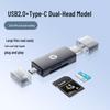 HP Двухголовочный USB/Type-C кард-ридер для карт SD/TF
