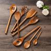 Cooking Wooden Spatula, 8-Piece Solid Wood Spatula and Spoon Utensil Set, Suitable For Home Kitchen Cookware