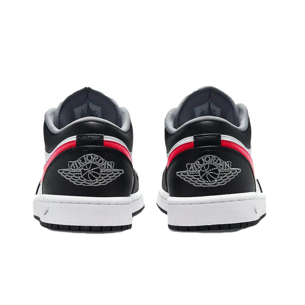 Jordan Air Jordan 1 Black Red War God Low top Vintage Basketball Shoes Unisex Black 553558-040(Team855-)
