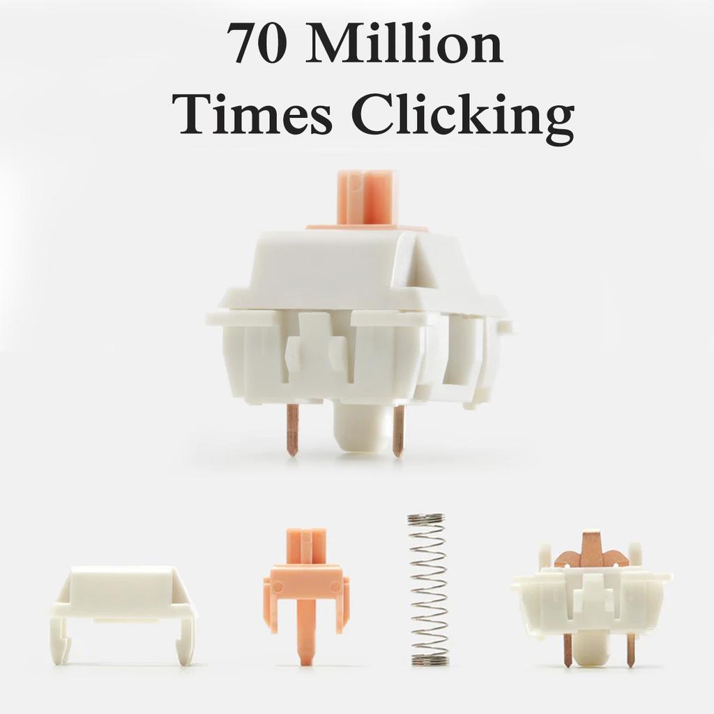 Механический переключатель с 108 клавишами, корпус вала клавиатуры, DIY сменный вал, аксессуары для клавиатуры, абзац вала, давление триггера 