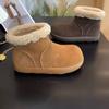 Ruodan шерстяные картофельные сноубутсы женские зима 2025 новые маленькие картофельные пушистые короткие ботинки толстая подошва на подкладке и утепленные