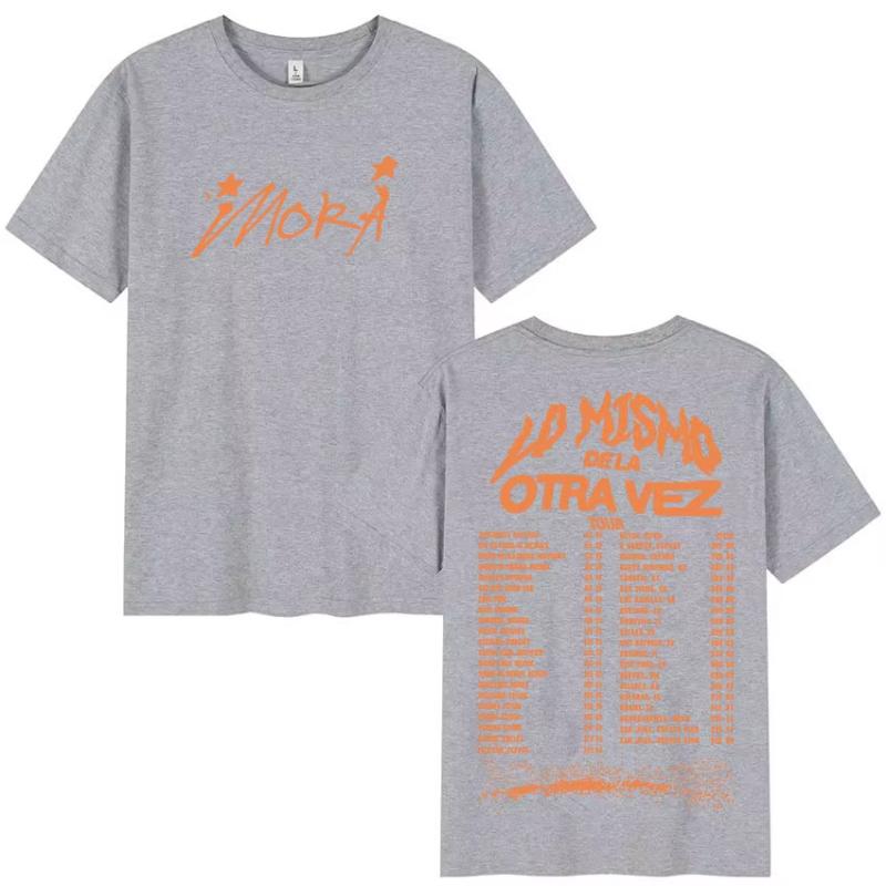 Singer Mora Lo Mismo De La Otra Vez Tour 2026 New Album T Shirts Men Women Summer ONeck High Quality Cotton TShirts Streetwear