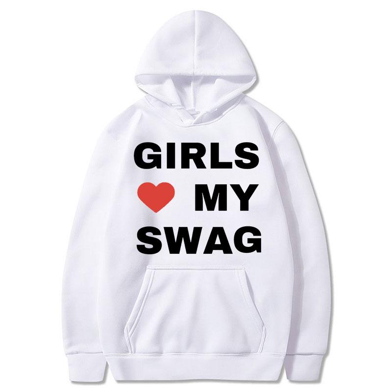 Худи с принтом рэпера Chief Keef 'Girls Love My Swag' Мужская мода Популярные повседневные толстовки Свободные худи Уличная одежда