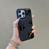 Милый котенок подходит для чехла на мобильный телефон Apple 17 iphone16pro15/14 противоударный 13 полноразмерный 12 кожаный узор большие отверстия