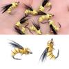 15Pcs/Box Brass Bead Head Fast Sinking Fly Fishing Bait/Humpy Fly Bait Fishing For Trout Flies Artificial Insect Fishing Bait Lure