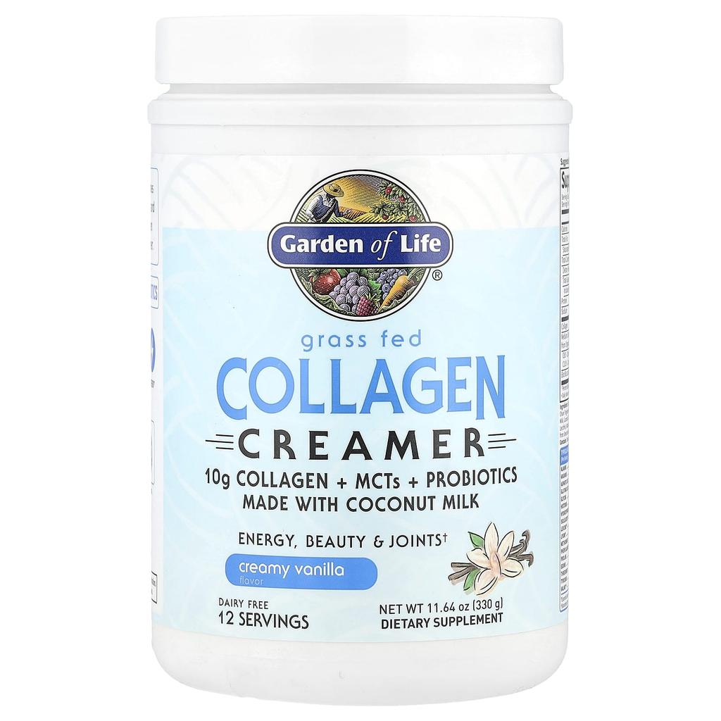 Grass-Fed Collagen Creamer, Creamy Vanilla, 330G(11.64Oz)