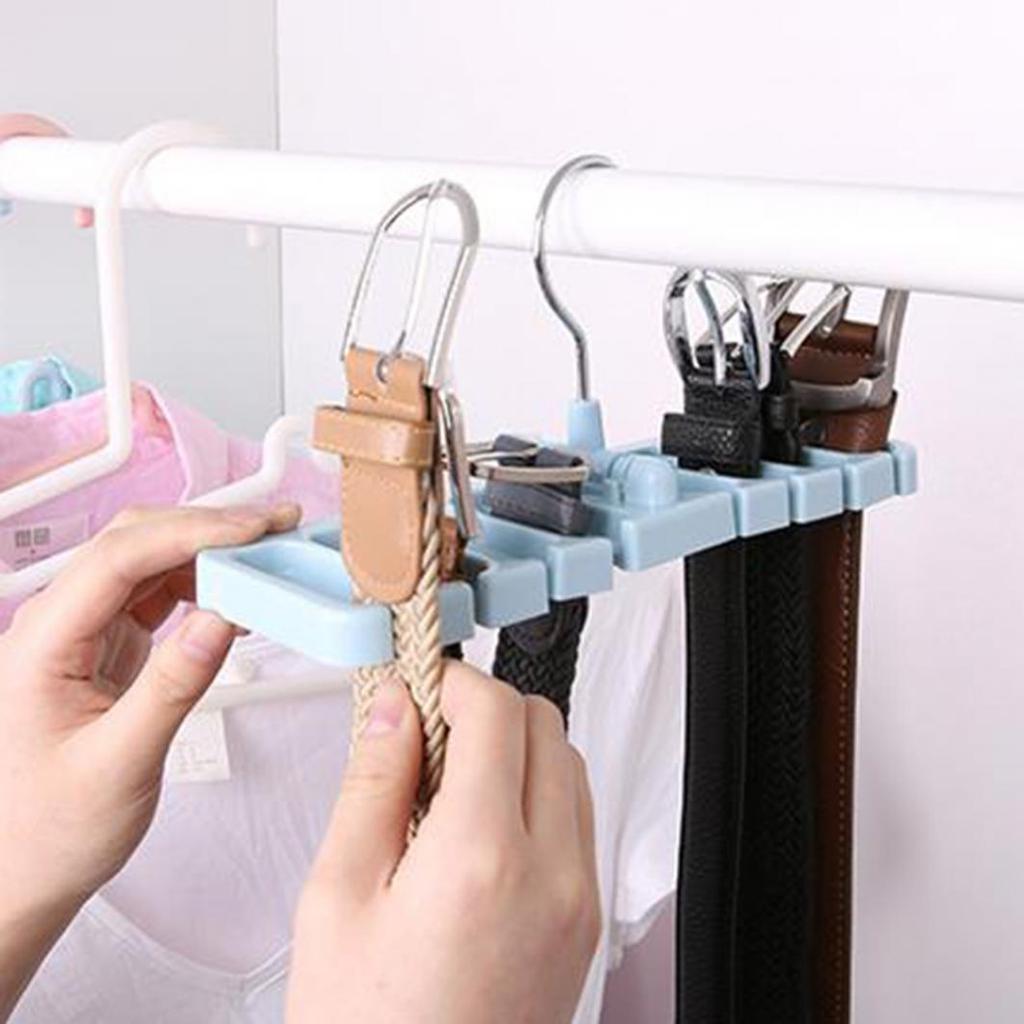 Closet Storage Rack Tie Belt Scarf Organizer Space Saver Rotating Hanger Holder KTY