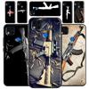 AK47 Handgun Gun BUllets Funda For Xiaomi Redmi Note 10S 9S 8T 9 Note 10 Pro Note 11 Pro Redmi 9C 9A 9T Soft Case