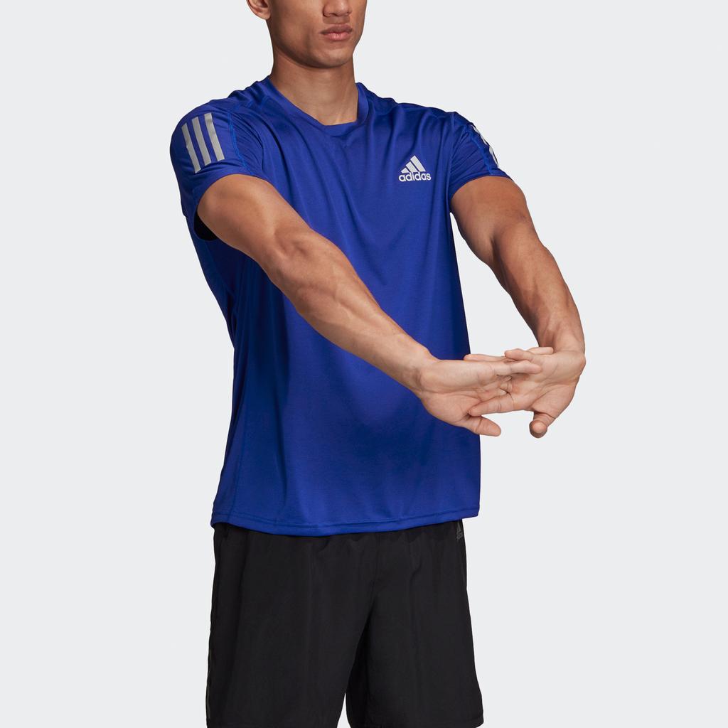 Adidas Мужские тренировочные футболки со светоотражающими полосками Own The Run, королевский синий FS9800