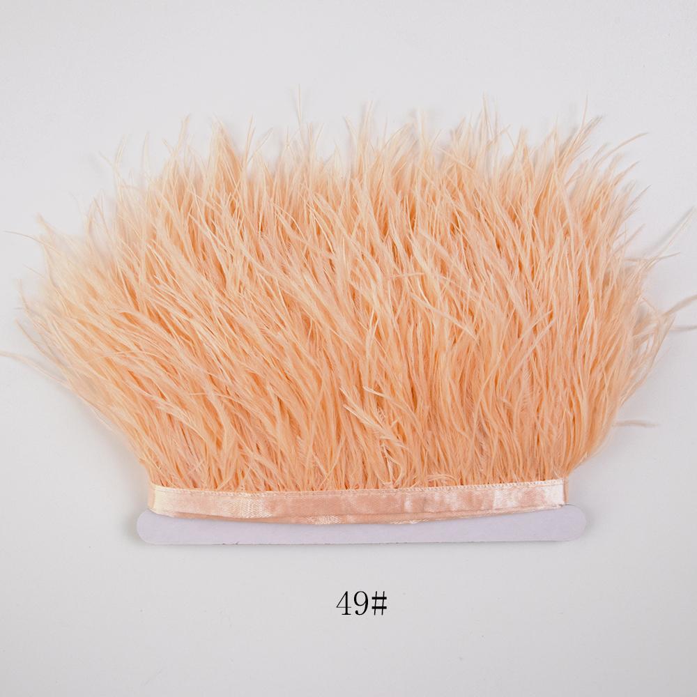 Feather1M Натуральное Пушистое Оперение Страуса Отделка Белое Черное Перо Страуса для DIY Поделок Лента Свадебное платье Шитье Одежда Декор 8-10см