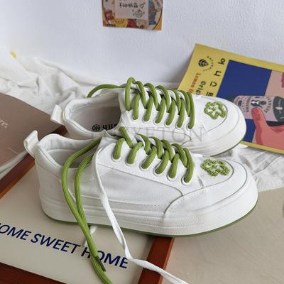 Вулканизированная обувь женская летняя новая конфетного цвета универсальная повседневная толстая подошва парусиновая обувь женская женская обувь массивные кроссовки