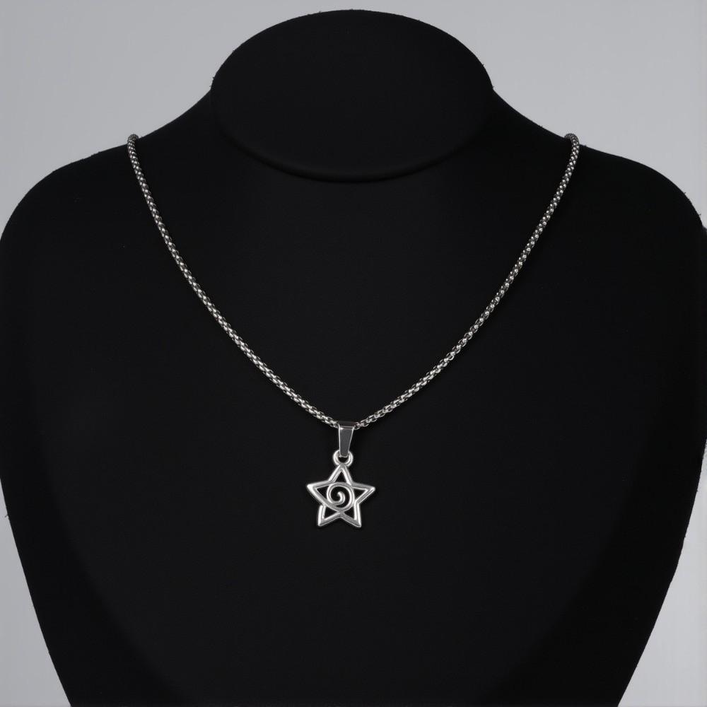 Hollowed Vortex Necklace Gothic Metal Chain Jewelry New Spiral Pendant Necklace  Gifts