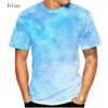 Мужская футболка с короткими рукавами, принт в технике тай-дай 3DT, круглый вырез, летний топ