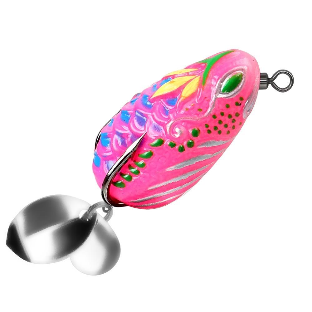 5.7g Soft Frog Lure Metal Spoon Mini Soft Lure Snakehead Fishing Wobbler  Bass Fishing