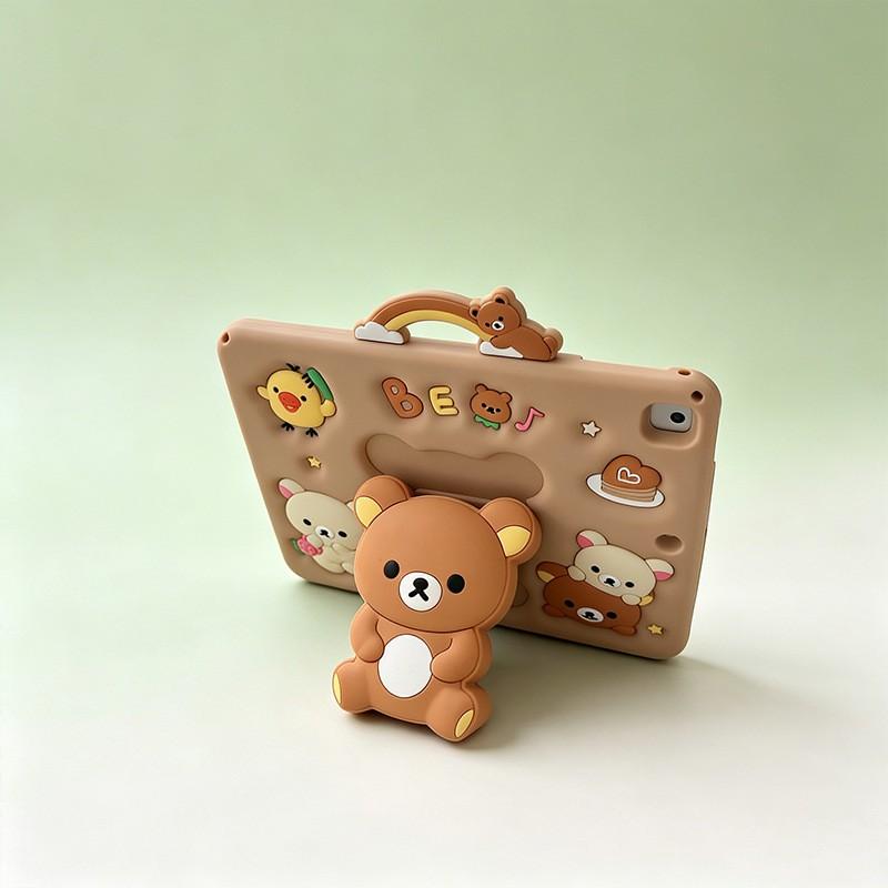 Cartoon Silicone Tablet Case Redmi Pad Honor X8a A9 A11Plus X9 Cute Bear Design