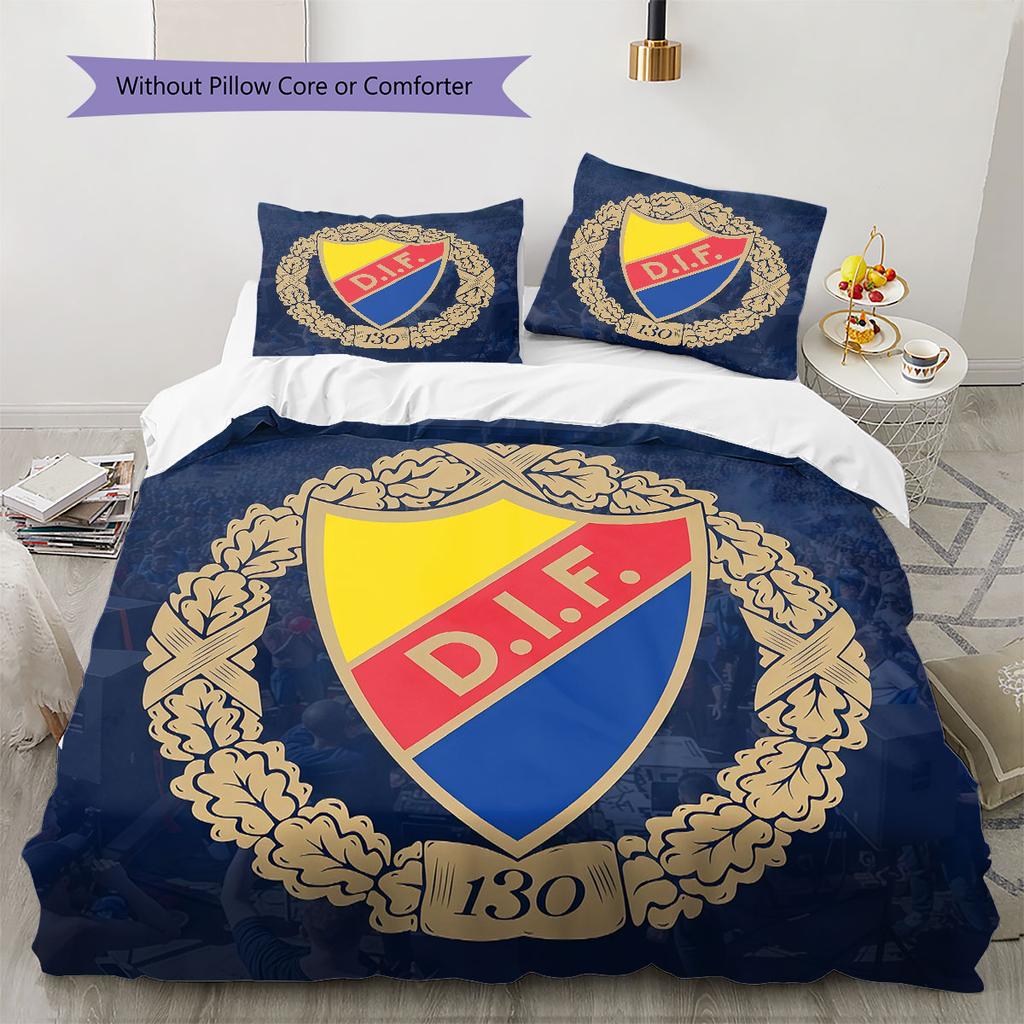 Djurgården Spirit Bedding Quilt Set Quilt Cover Pillowcase Home Decoration Birthday Gift (1 * duvet cover + 2 * pillowcase, without core)