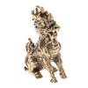 Qilin Luck Animal Fengshui Vintage Statue Figurine Wealth Brass Decor Prosperity Chinese Style Ornament