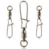 20pcs Fishing Swivel Connector with Duo Lock Snaps Barrel Stainless Steel Fishing Accessories Tackle