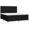 Vidaxl Континентальная кровать с матрасом, черная, ткань 160x200 см
