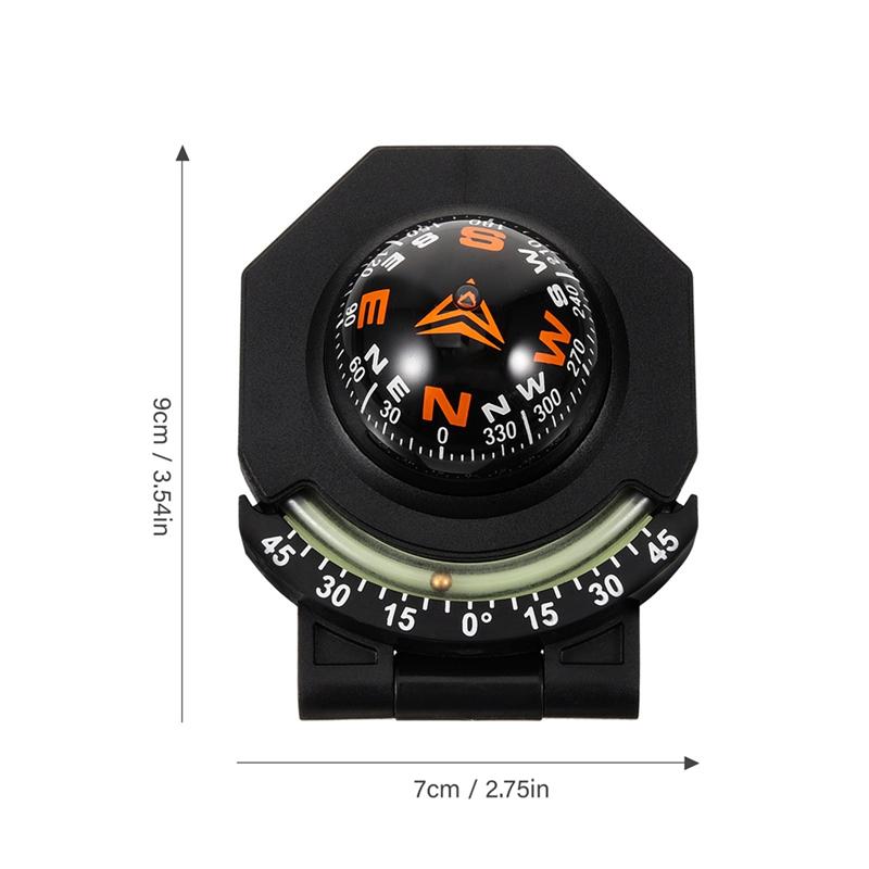 Car Compass Ball Shaped Variable Navigation Dashboard Car Compass Direction Pointing Guide For Car Boat Cycling Hiking